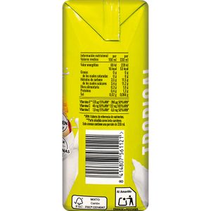 Fruta + Leche Tropical Sin Azúcares Añadidos