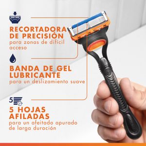 Quarta imatge del producte Maquineta Afaitar Fusion 5 Fulles 3 Recanvis de la marca GILLETTE