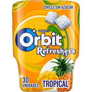 Chicle Grageado Refresh Sabor Tropical Bote