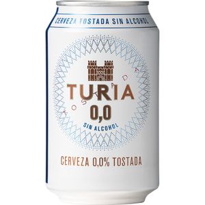 TURIA Cerveza 0,0% Tostada Lata