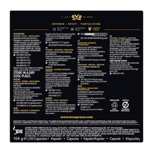 Café Espresso Lungo 20 Cápsulas