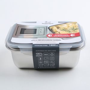 Fiambrera Acero Rectang 1800ml