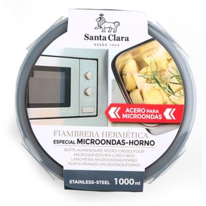 Fiambrera Acero Redond 600ml