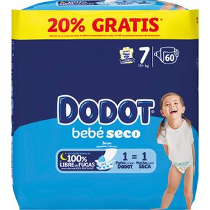 Pañal Bebé Seco Talla 7 +15 Kg DODOT