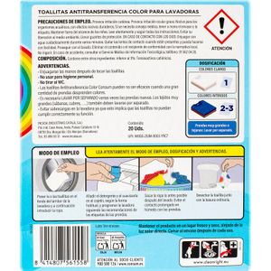 Toallitas Color Lavadora Antitransferencia