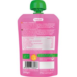 Pouch Yogur Frambuesa Ecológico