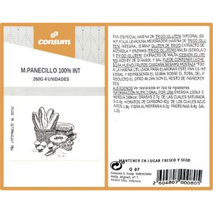 Mini Panecillo 100% Integral 4 U.