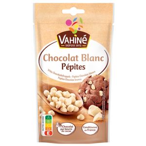 Pepitas de chocolate blanco VAHINÉ, bolsa 100 g 100 gr