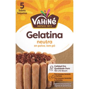 Gelatina en Polvo Neutra, 5 Sobres VAHINÉ