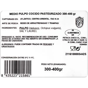 Medio Pulpo Cocido