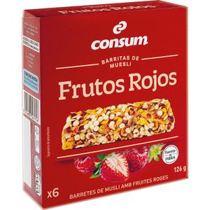 CONSUM Barritas de Muesli con Frutos Rojos
