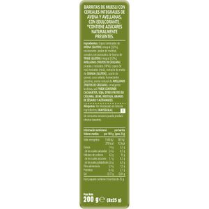Barritas Muesli Avellana 0% Azúcares Añadidos