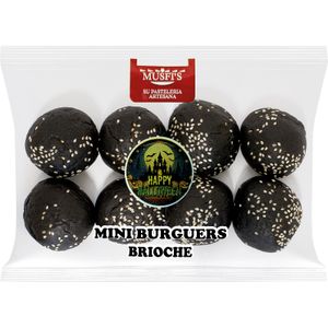 Imagen de Mini Burger Brioche Negro, 8 Unidades
