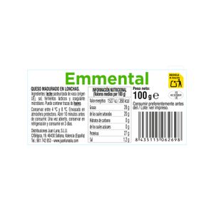 Queso Emmental Lonchas Corte Fresco