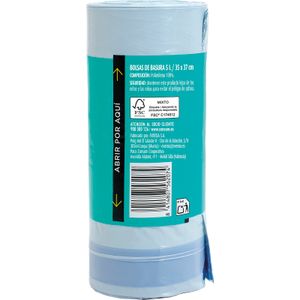 Bolsa Basura Autocierre Cubo Mini 5 Litros
