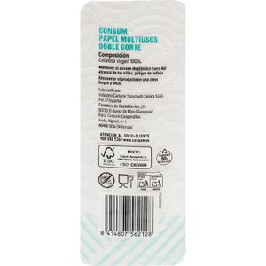 Segunda imagen del producto Rollo Multiusos 90MT Doble Corte 2C de la marca CONSUM