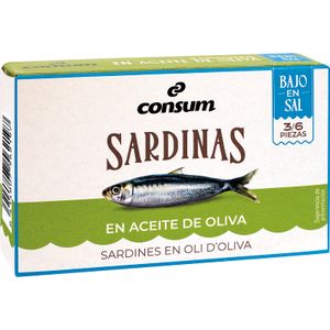 Sardina Aceite de Oliva Bajo en Sal CONSUM
