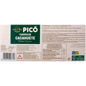 Segunda imagen del producto Turrón Duro Cacahuete de la marca PICO