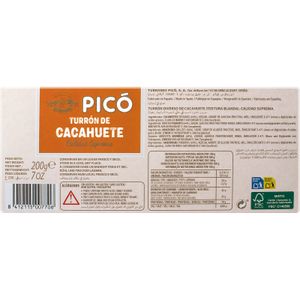 Segunda imagen del producto Turrón Blanco Cacahuete de la marca PICO