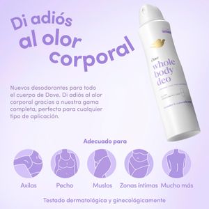 Sisena imatge del producte Desodorant Esprai Whole Over Body de la marca DOVE