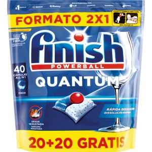 Pastillas Lavavajillas Quantum 20+20 FINISH