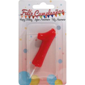 Vela de Aniversario Roja, Número 1