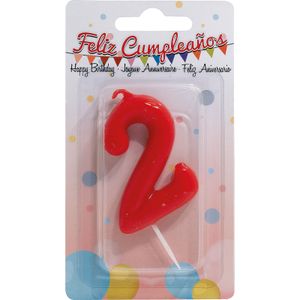 Vela de Aniversario Roja, Número 2