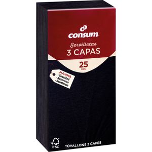 Servilletas 3 capas Negra