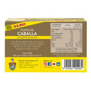 Filetes de Caballa en Aceite de Oliva