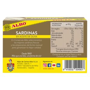 Sardinas en Aceite de Oliva