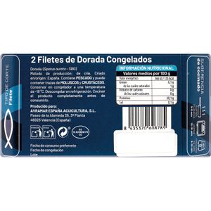 Segona imatge del producte Filet d'Orada 180 g