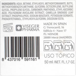 Segona imatge del producte Gel Crema Dia FPS 50+ Vitamina C de la marca VISEGER PHAR