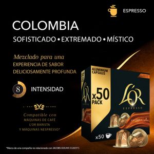 Segunda imagen del producto Café Espresso Colombia 50 Cápsulas de la marca L'OR