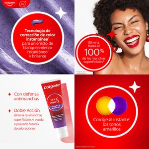 Quarta imatge del producte Dentífric Blanquejador Max White Purple de la marca COLGATE
