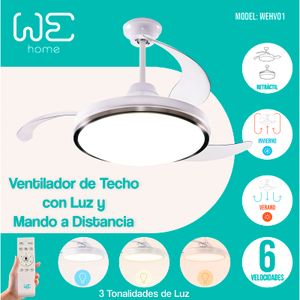 Ventilador de Techo con Aspas Retractiles