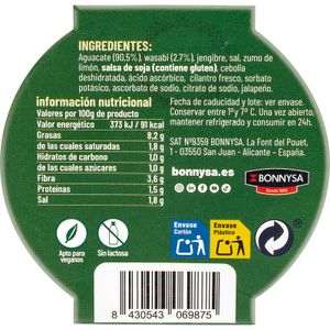 Guacamole Japonés Tarrina