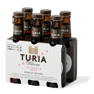 TURIA Cerveza Tostada Pack de 6 Botellas