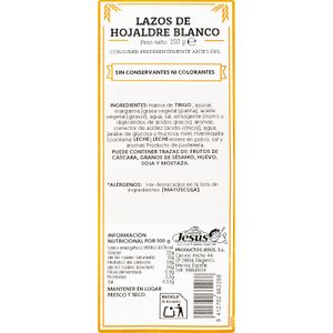 Lazos De Hojaldre Blancos 4 unid.