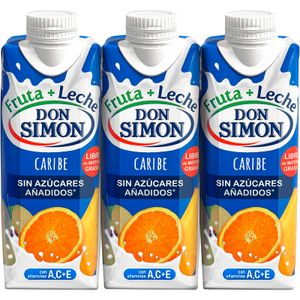 Zumo de Frutas y Leche Caribe S/azúcar P-3 330 Ml