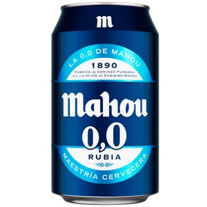 MAHOU Cerveza 0,0 Rubia Lata