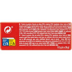 Duo Roll, Bizcocho Cacao Relleno Nata, 4 Unidades