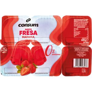 Segunda imagen del producto Postre Gelificado 00% Sabor Fresa de la marca CONSUM