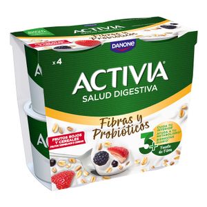 Activia Frutos Rojos y Cereales