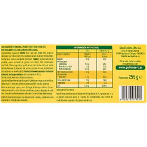 Segunda imagen del producto Galleta Digestive Avena Chips de Chocolate de la marca GULLON ZERO