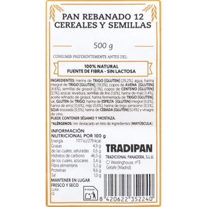 Pan 12 Cereales y Semillas 100% Natural