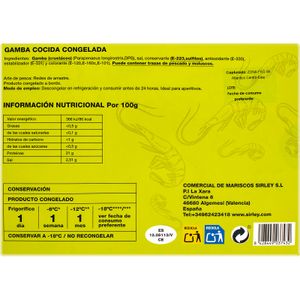 Gamba Cocida Congelada