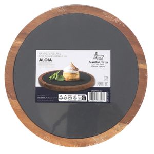 Bandeja Pizarra y Acacia Redonda 23x1.5 cm 1 U
