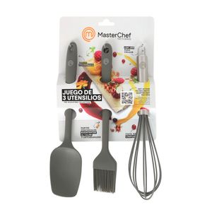 Set 3 Utensilios Silicona Pincel,espatula y batido