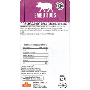 Tercera imatge del producte Llonganissa Roja de la marca CONSUM