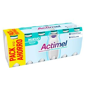 Actimel Líquido 0% Natural Pack de 12 ud DANONE
